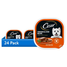 24pack-CesarClassicLoafInSauceChickenAndLiverRecipeWetDogFood-3-5OzTray-_1 - USA Mega Market