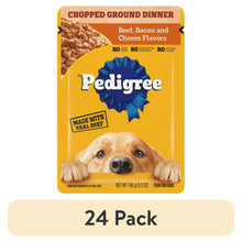 24pack_PedigreeChoppedGroundDinnerWetFoodwithBeef_Bacon_CheeseFlavor_3.5ozPouches_16Count - Brands For Less USA