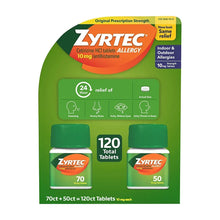 Zyrtec Allergy Tablets, Cetirizine Hydrochloride 10 mg, 24-Hour Allergy Relief, 120 Tablets