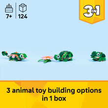 LEGO Creator 3 in 1 Turtle with a Water Lily Flower - Building Toy for Girls & Boys, Ages 7+ - Easter Basket Gift for Kids - Build a Chameleon, Frog, or Turtle - 31377