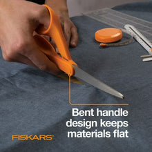 Fiskars 8 Inch Original, Orange Handled Scissors for Adults