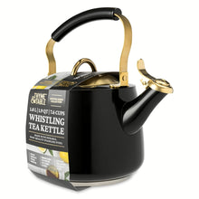 Thyme & Table Stainless Steel 1.8L Stovetop Tea Kettle - Black & Gold