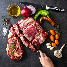 Moss & Stone Professional Kitchen Knife Chef Set, Small Knife Set With Block, Black Titanium Plated Kitchen Knife Set, Stainless Steel Scratch Resistant & Rust Proof Sharp Kitchen Knives.