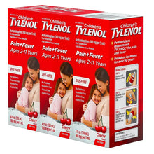 Children's Tylenol Pain + Fever Dye-Free Medicine Cherry Flavor, 3 x 4 fl. oz. - USA MEGA SHOP
