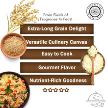 Pride Of India - Extra Long Indian Premium Brown Basmati Rice, 5 Pound (2.26 Kilo) RECOLSABLE JUTE (BURLAP) - Naturally Aromatic, Aged, Flavorful, Slender, Non Sticky Whole Grains
