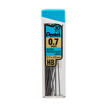 Pentel Super Hi-Polymer Lead Refill (0.7mm) Medium, HB, 30 pcs/Tube 3-Pk