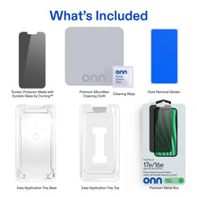 onn Privacy Screen Protector for iPhone® 17e / 16e / 14 / 13 / 13 Pro, Provides Ultimate Protection with Durable Glass by Corning™, Plus Advanced Easy Application Tray