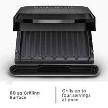 George Foreman 4-Serving Nonstick Grill & Panini Maker with Removable Dishwasher-Safe Plates