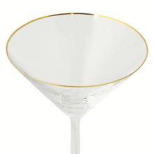 Thyme & Table 7 fl oz Martini Glass with Gold Rim