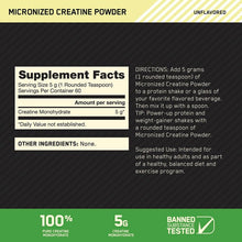 Optimum Nutrition, Micronized Creatine Powder, Unflavored, 10.58 oz (300 g)