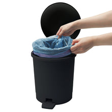 Mainstays Black Plastic Bathroom Trash Can