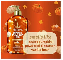Hempz Spiced Pumpkin Pie Body Moisturizer, Body Lotion, Fall Skin Care 17 fl.oz