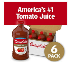 Campbell's 100% Tomato Juice, 64 fl oz Bottle (6 Pack)