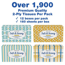Member’s Mark Soft & Strong 2-Ply Premium Facial Tissues 12 Flat Boxes, 160 tissues/box