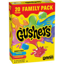 Gushers Gluten Free Tropical and Strawberry Fruit Flavored Snacks (20 Pouches)