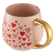 Thyme & Table 16 fl oz Hearts Ceramic Mug with Gold Handle
