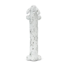 Multipet Plush Holiday Loofa Dog Toy with Sparkly Snowflakes, Stuffing & Squeaker, 3 pack with Red, Green & White, 12" Each