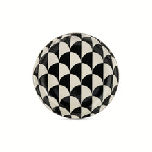 Thyme & Table Emmett 3-Piece Ceramic Nesting Low Bowl Set Black and White