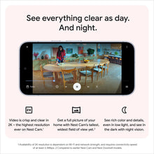 Google Nest Cam Indoor (Wired, 3rd Gen) - Indoor Security Camera with 2K Video - Works with Google Home - With Gemini - Berry