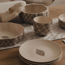 Thyme & Table 4-Pack Stoneware Cereal Bowls, Ocee Leaf
