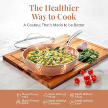 Gotham Steel Hammered Copper 12 Inch Non Stick Frying Pans with Lid, Frying Pans Nonstick with Lid, Non Toxic Ceramic Pan for Cooking, Nonstick Frying Pan, Induction Pan, Oven and Dishwasher Safe
