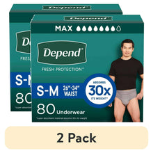 2pack-DependFreshProtectionIncontinenceUnderwearforMen-AdultDiapers-SM-80Coun12-_1 - USA Mega Market