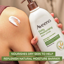(2 pack) Aveeno Daily Moisturizing Body Lotion and Facial Moisturizer for Face, Body and Dry Skin, 18 fl oz