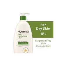 (2 pack) Aveeno Daily Moisturizing Body Lotion and Facial Moisturizer for Face, Body and Dry Skin, 18 fl oz