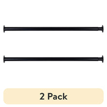 (2 pack) Better Homes & Gardens 33–60" Steel Adjustable Closet Rod for Adult, Black