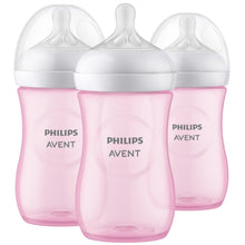 (2 pack) Philips Avent Natural Baby Bottles, Medium Flow, 9oz, Pink, 3-Pack, SCY903/13