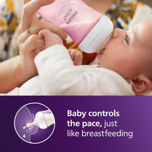 (2 pack) Philips Avent Natural Baby Bottles, Medium Flow, 9oz, Pink, 3-Pack, SCY903/13