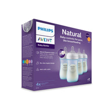 (2 pack) Philips Avent Natural Baby Bottles with Natural Response Nipples (Medium Flow, Flow 3), 9oz, Blue, 3-Pack, SCY903/23