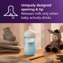 (2 pack) Philips Avent Natural Baby Bottles with Natural Response Nipples (Medium Flow, Flow 3), 9oz, Blue, 3-Pack, SCY903/23