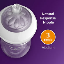 (2 pack) Philips Avent Natural Baby Bottles with Natural Response Nipples (Medium Flow, Flow 3), 9oz, Blue, 3-Pack, SCY903/23