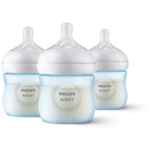 (2 pack) Philips Avent Natural Baby Bottle with Natural Response Nipple, Blue, 4oz, 3pk, SCY900/23