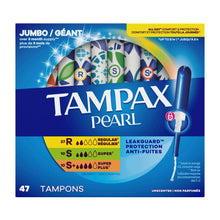 (2 pack) Tampax Pearl Tampons Multipack with LeakGuard Braid, Regular/Super/Super Plus, 47 Count
