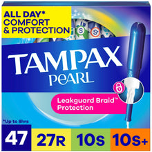 (2 pack) Tampax Pearl Tampons Multipack with LeakGuard Braid, Regular/Super/Super Plus, 47 Count