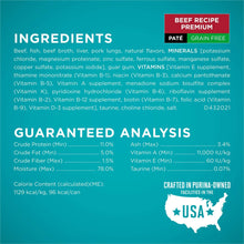 Purina ONE, Grain Free Natural Variety Pack, Wet Cat Food Pate, 3 oz Cans (12 Count)
