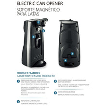 Mainstays Can Opener and Knife Sharpener, Bottle Opener with Removable Cutting Lever Black