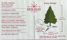 3' Pre-Lit Winston Pine Artificial Christmas Tree with Multicolor LED Lights, by Holiday Time