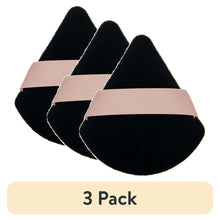 (3 pack) Equate Ultra Soft Precision Powder Puffs for Loose and Pressed Makeup, 2 Count, Black