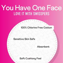 (3 pack) Swisspers Premium Cotton Rounds, 100% Pure Chlorine Free Cotton, Dermatologist Tested, Soft, Strong, Sensitive Skin Safe, Absorbent, Hypoallergenic, Cruelty-Free, Paraben Free, 100 Pads