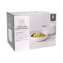 Berkley Jensen 8" Porcelain Dinner Bowls, 8 pk. - White