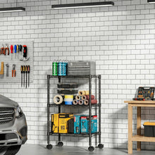 edx 3 Tier Metal Shelving Unit, 23.62"W x 13.78"D x 30"H Height Adjustable Wire Storage Shelves Holds Up to 750 LBS, Black