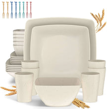 32-Pcs-Wheat-Straw-Square-Dinnerware-Sets-6-Unbreakable-Dish-Sets-Reusable-Plates-Bowls-Sets-Din_7584_2 - USA Mega Market