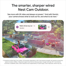 Google Nest Cam Outdoor Security Camera 2nd Gen with 2K Video and Gemini Compatibility