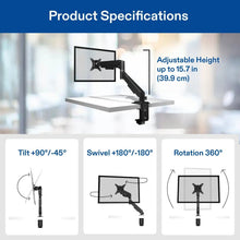 onn Spring Assisted Desk Mount for 13" to 32" Monitors/TVs, 3x Load Tested, Holds up to 19.8 lbs.