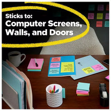 Post-it Super Sticky Notes, 4" x 6", Supernova Neons Collection, Lined