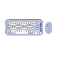 Logitech POP Icon Combo Keyboard and Mouse in Lilac and Off-white