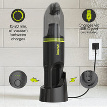 IonVac Handvac Handheld Cordless Vacuum, Pet-Friendly Multi-Surface Lightweight Vacuum Cleaner with USB Charging, Model #7441, Green